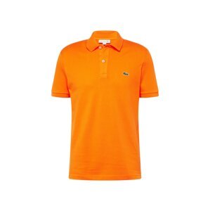 LACOSTE Tričko  tmavozelená / neónovo oranžová / biela