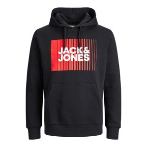 JACK & JONES Mikina  pastelovo červená / čierna / biela