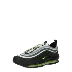 Nike Sportswear Nízke tenisky 'AIR MAX 97'  sivá / neónovo zelená / čierna / biela