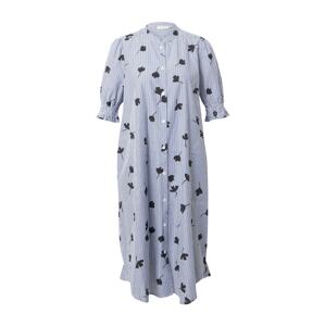 Masai Košeľové šaty 'Nomi'  dymovo modrá / antracitová / čierna / biela