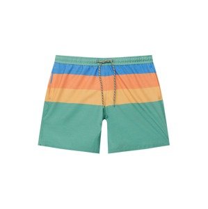 Pull&Bear Plavecké šortky  svetlomodrá / mätová / oranžová