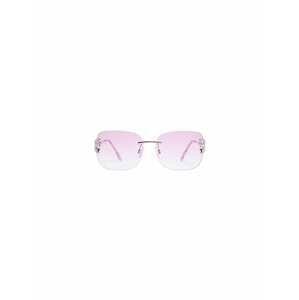 Bershka Slnečné okuliare  ružová / strieborná