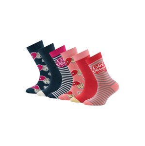 EWERS Ponožky 'Girlpower'  námornícka modrá / staroružová / červená / biela