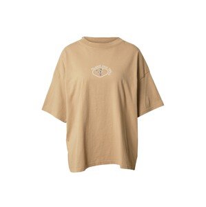 Pegador Oversize tričko 'Sovana'  svetlohnedá / pastelovo zelená / fialová / biela
