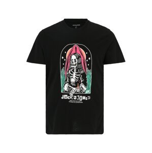Jack & Jones Plus Tričko 'AFTERLIFE'  zelená / pitaya / čierna / biela