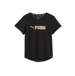 PUMA Funkčné tričko 'Ultrabreathe'  zlatá / čierna