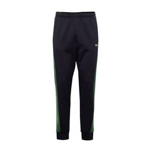 LACOSTE Športové nohavice  antracitová / zelená / biela