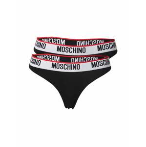 Moschino Underwear Tangá  sivá / červená / čierna