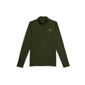 PUMA Športový sveter  sivá / zelená / čierna