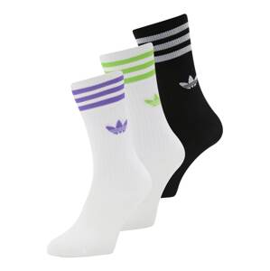 ADIDAS ORIGINALS Ponožky 'Crew '  svetlozelená / fialová / čierna / biela