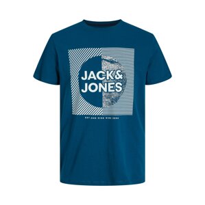 JACK & JONES Tričko 'STEIN'  námornícka modrá / biela