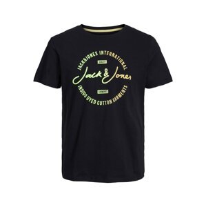 JACK & JONES Tričko 'OLIVER'  svetložltá / svetlozelená / čierna