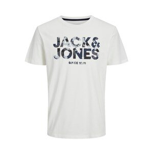 JACK & JONES Tričko 'James'  námornícka modrá / sivá / čierna / biela