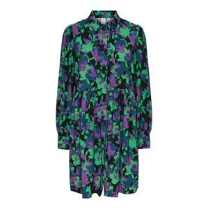 Y.A.S Košeľové šaty 'LICCO'  zelená / petrolejová / fialová / čierna