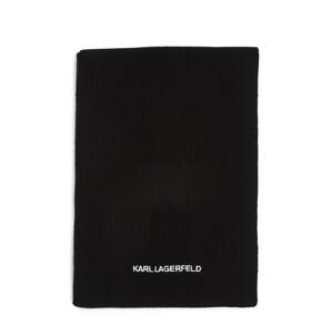 Karl Lagerfeld Šál 'Essential'  čierna / biela