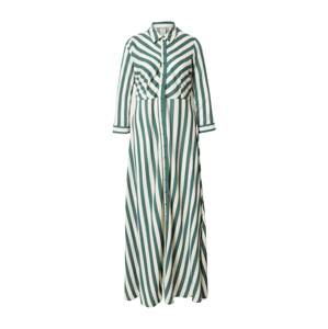 Y.A.S Košeľové šaty 'SAVANNA'  smaragdová / biela