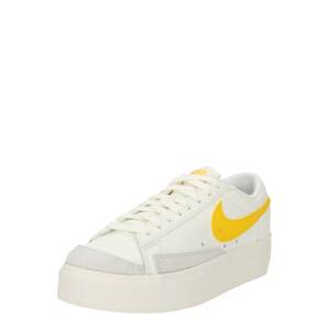 Nike Sportswear Nízke tenisky 'BLAZER LOW PLATFORM'  krémová / žltá / sivá