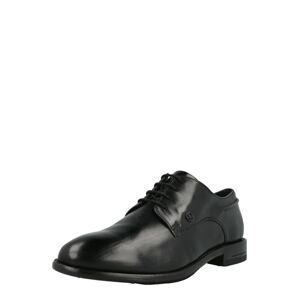 bugatti Šnurovacie topánky 'Livorno'  čierna