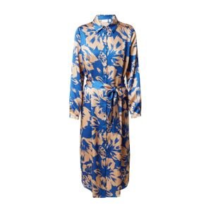 VILA Košeľové šaty 'PAPER'  krémová / kráľovská modrá