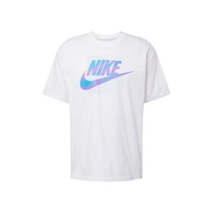 Nike Sportswear Tričko 'FUTURA'  neónovo modrá / fialová / biela