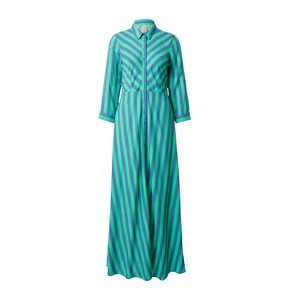 Y.A.S Košeľové šaty 'SAVANNA'  modrá / zelená