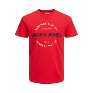 JACK & JONES Tričko 'ANWAR'  námornícka modrá / červená / biela