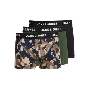 JACK & JONES Boxerky 'James'  námornícka modrá / olivová / čierna / biela