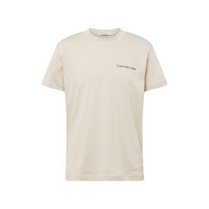 Calvin Klein Jeans T-Shirt  béžová / čierna / biela