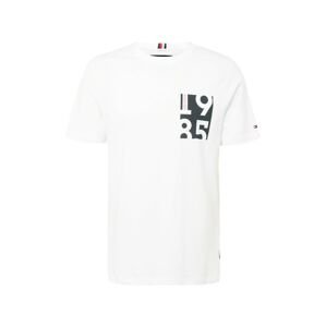 TOMMY HILFIGER T-Shirt  tmavomodrá / svetločervená / biela