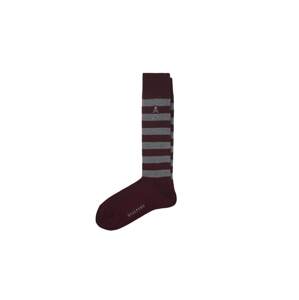 Scalpers Ponožky  sivá melírovaná / bordová