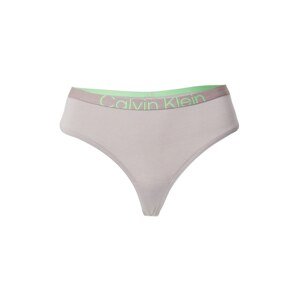 Calvin Klein Underwear Tangá  sivá / neónovo zelená