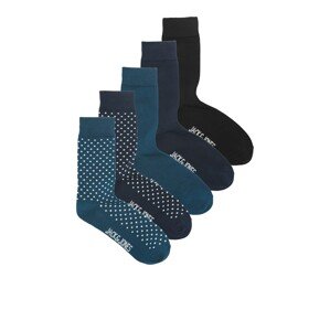 JACK & JONES Ponožky 'VICKY'  námornícka modrá / námornícka modrá / čierna / biela