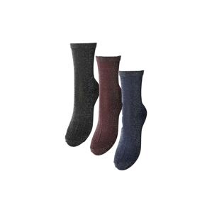PIECES Ponožky 'SHIRLEY'  modrá / vínovo červená / čierna