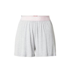 HUGO Pyžamové nohavice 'UNITE'  sivá melírovaná / pastelovo ružová / biela