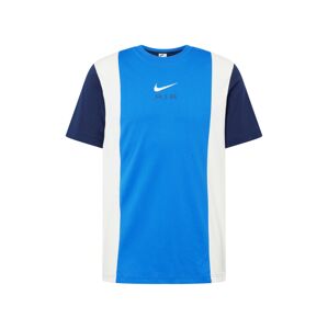 Nike Sportswear Tričko 'AIR'  modrá / tmavomodrá / biela