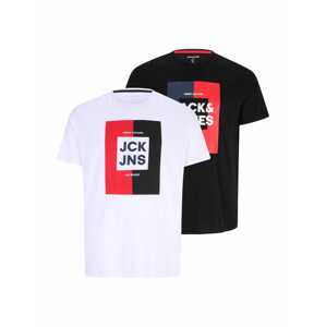 Jack & Jones Plus Tričko 'OSCAR'  námornícka modrá / červená / čierna / biela