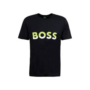 BOSS Green Tričko  svetlozelená / čierna / biela