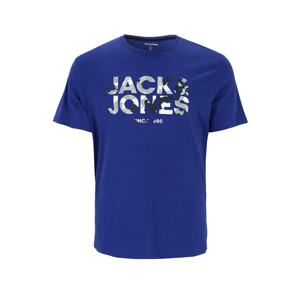 Jack & Jones Plus Tričko 'JAMES'  tmavomodrá / svetlosivá / čierna / biela