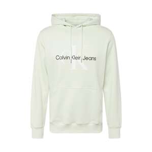 Calvin Klein Jeans Mikina 'Essentials'  svetlozelená / čierna / biela