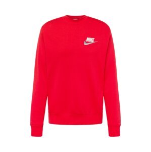 Nike Sportswear Mikina  striebornosivá / červená / biela