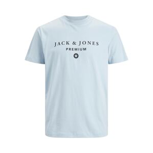 JACK & JONES Tričko 'MASON'  pastelovo modrá / čierna
