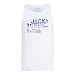 JACK & JONES Tričko 'WATER'  námornícka modrá / fialová / biela