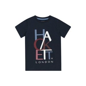 Hackett London Tričko  námornícka modrá / dymovo modrá / tmavočervená / biela