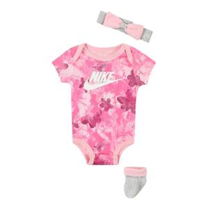 Nike Sportswear Set  sivá melírovaná / ružová / pitaya / biela
