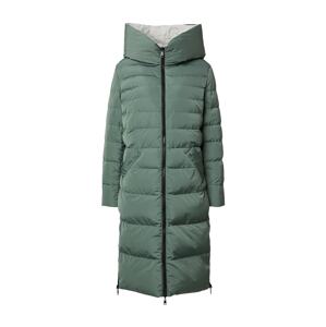 RINO & PELLE Zimný kabát  tmavozelená / biela