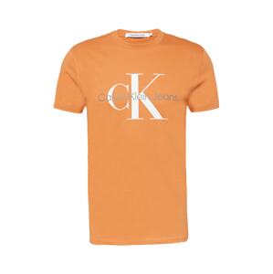 Calvin Klein Jeans Tričko  sivá / oranžová / biela