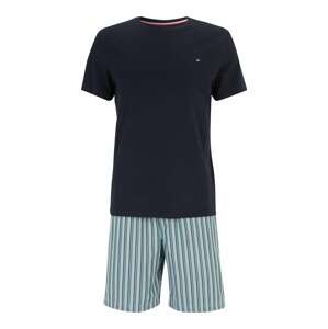 Tommy Hilfiger Underwear Krátke pyžamo  námornícka modrá / modrá melírovaná / tmavozelená