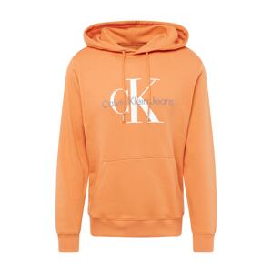 Calvin Klein Jeans Mikina 'Essentials'  sivá / oranžová / biela