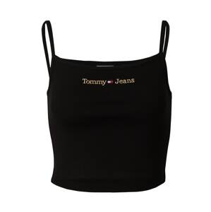 Tommy Jeans Top  béžová / námornícka modrá / čierna / šedobiela