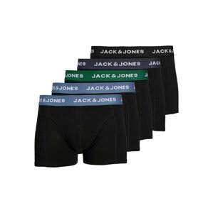 JACK & JONES Boxerky 'Solid'  modrosivá / trávovo zelená / černicová / čierna